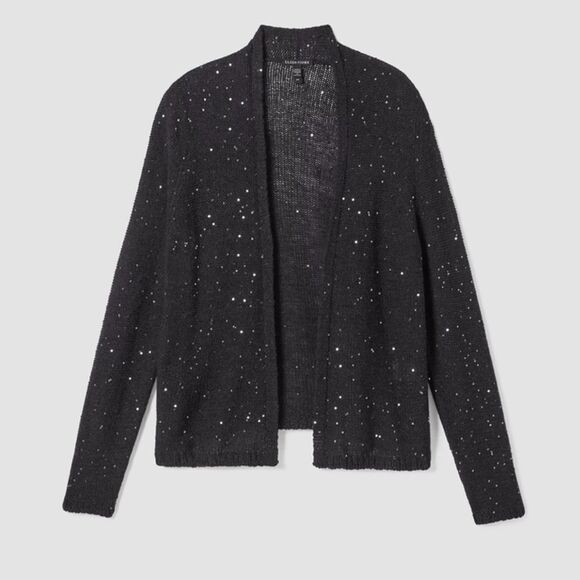 NWT Eileen Fisher Merino Sequin Cardigan-Z3 - Picture 2 of 6